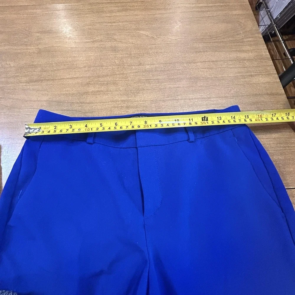 Set 2 Banana Republic Pants Womens 4 Blue Check Twill Sloan Avery Dress Career